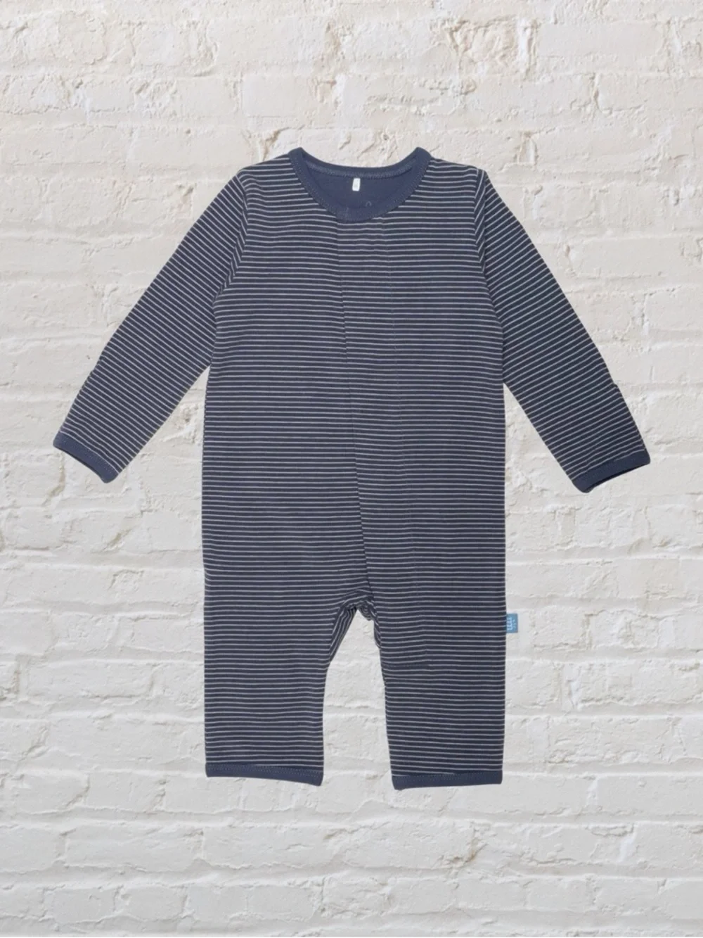 MAGNETIC ME navy skinny stripe CloudStretch™ magnetic coverall 3-6M (12-16 LB)